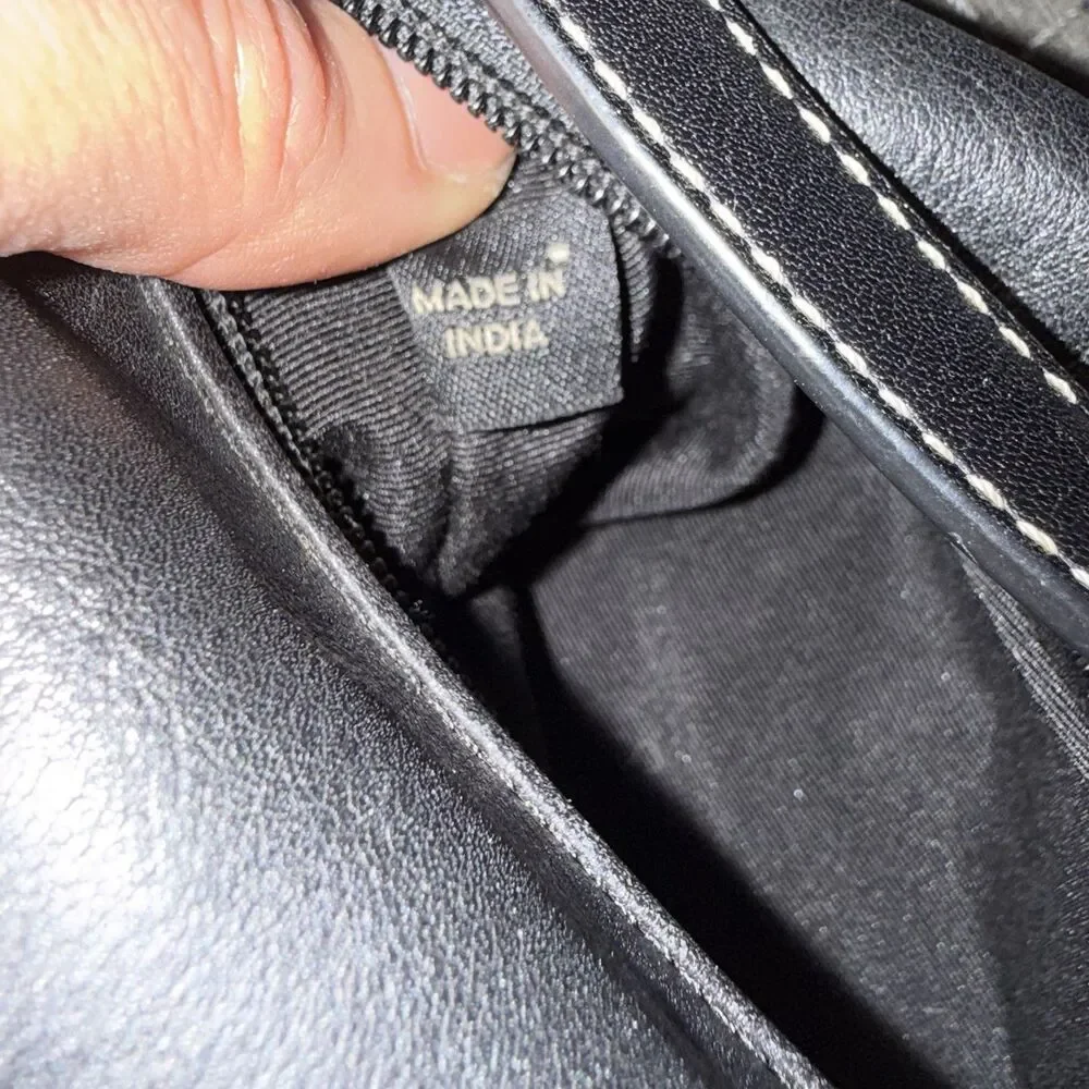 Vintage Y2K Coach Leatherware EstMini Hobo Bag Demi Pouch Black Leather